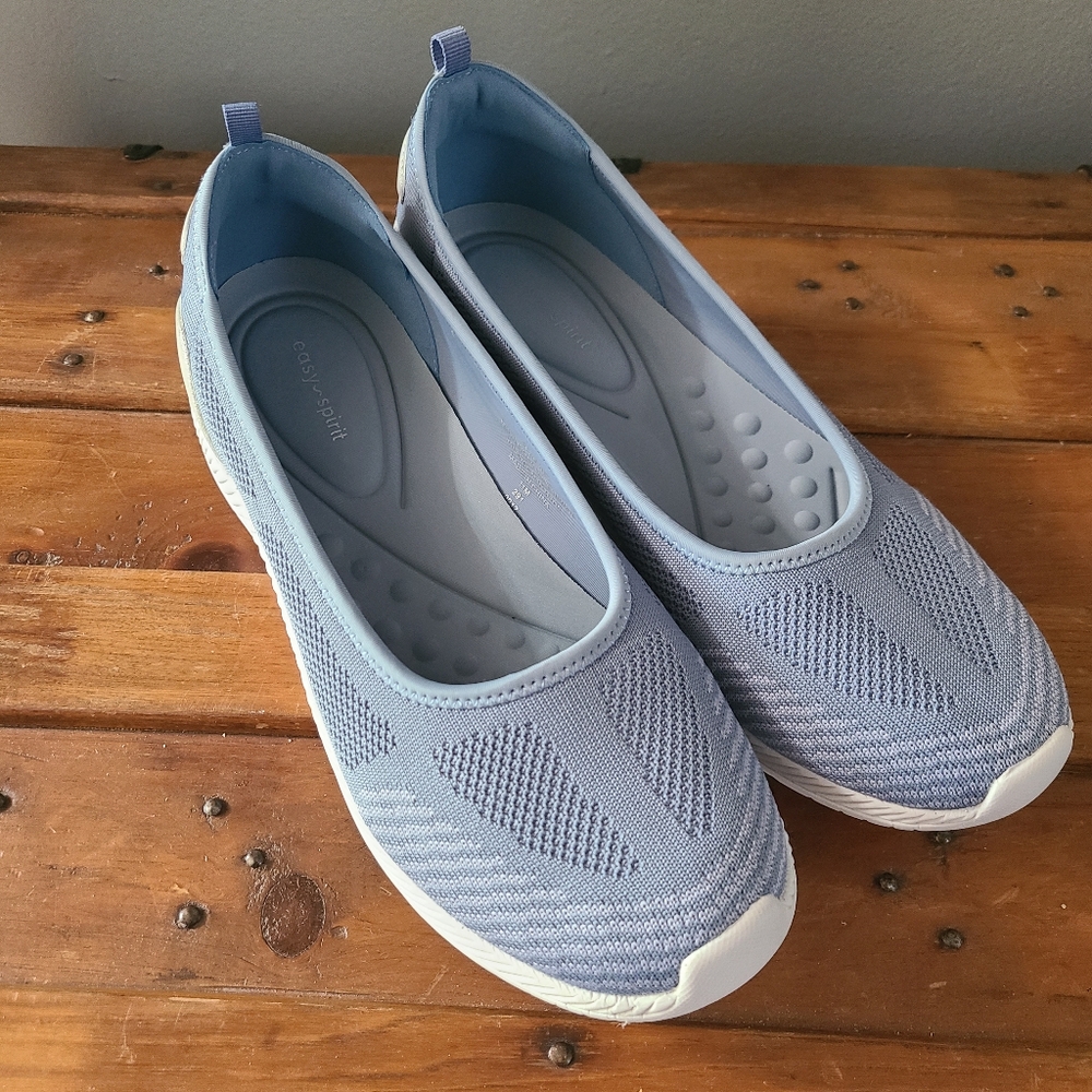 Easy Spirit GEINEE Women Comfy Cushion Lightweight Slip On Light Blue Shoes Sz11
